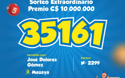 Premio Mayor de 10 millones se queda en Masaya, la Ciudad de las Flores.
